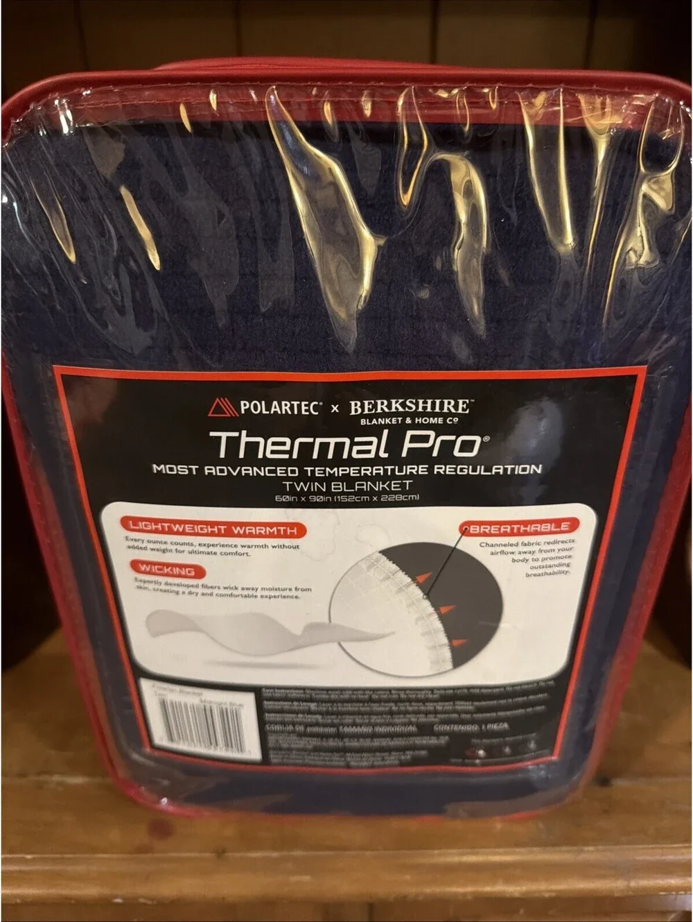 Polartec Thermal Pro Fleece Blanket Twin Blue New In Original Packing Bag Warm